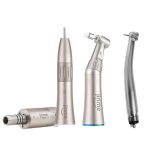 Kit Estudiante Jinme: Pieza de Mano Recta + Contrangulo Azul + Micromotor neumático + Turbina