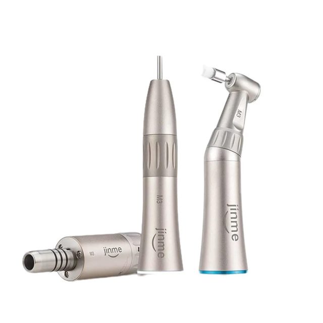 Kit Pieza de Mano Recta + Contrangulo Azul 1:1 M2-LN + Micromotor neumático